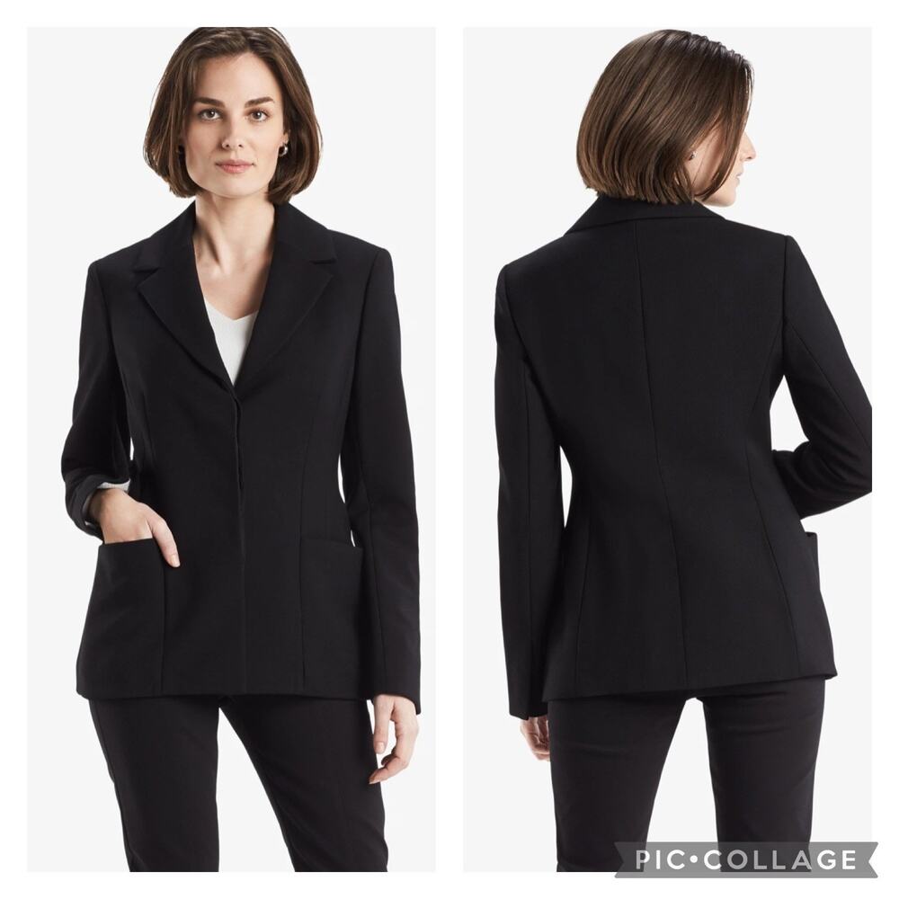 MM Lafleur Black Collins Blazer Wool Blend Size 14